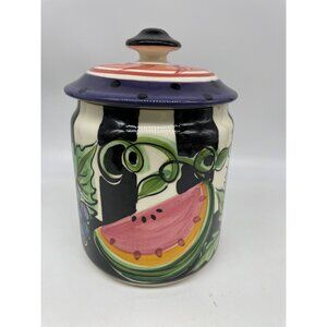 Wendy Carroll Bon Appetite Canister 8.5" Vintage